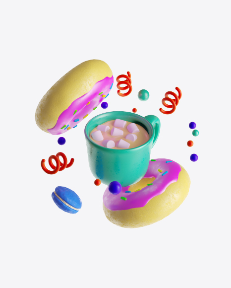 Abstract Cafe Set PNG