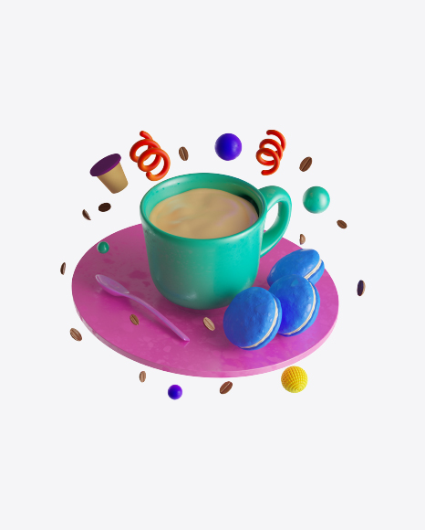 Abstract Cafe Set PNG