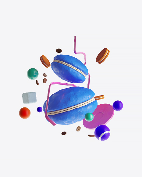 Abstract Cafe Set PNG