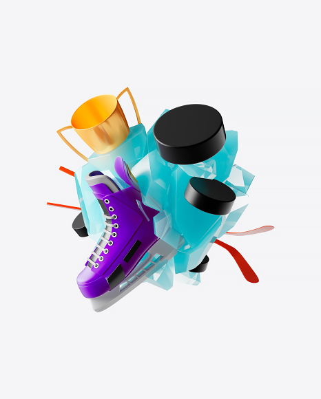 Abstract Ice Hockey Set