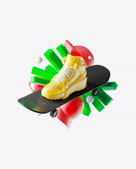 Abstract Skateboard Set