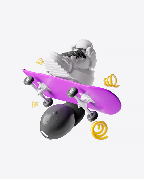Abstract Skateboard Set