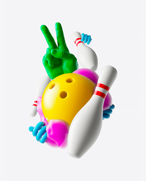 Abstract Bowling Set