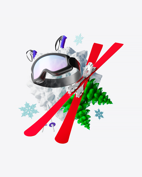 Abstract Skiing Set