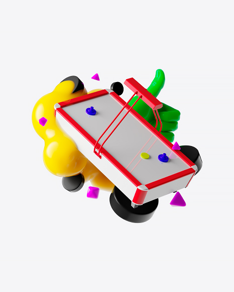Abstract Air Hockey Set