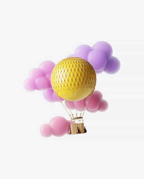 Abstract Hot Air Balloon Set