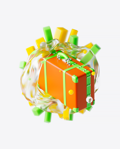 Abstract Suitcase Set