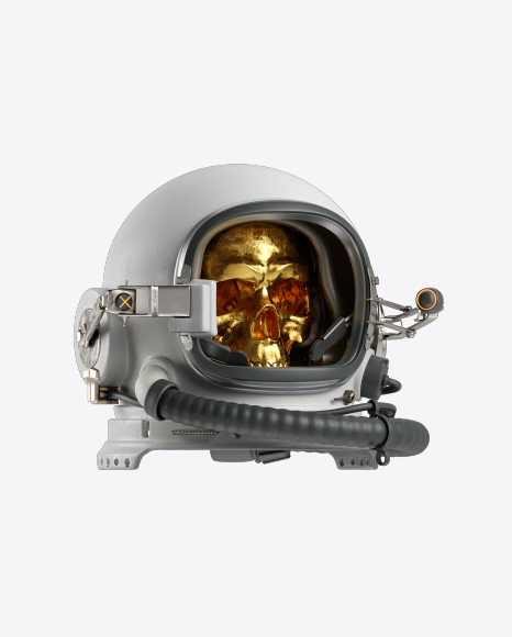 Skull in Space Helmet