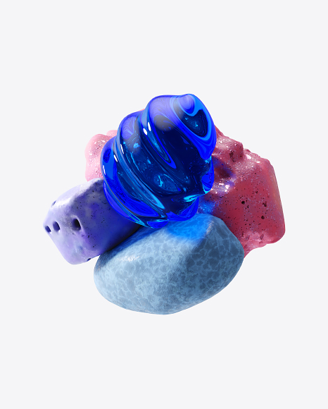 Abstract Set with Stones